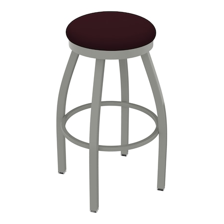 Holland Bar Stool Co 30" Swivel Bar Stool, Nickel Finish, Canter Bordeaux Seat 80230AN005
